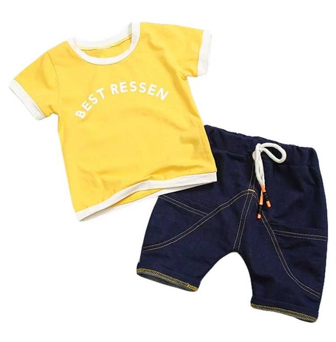 Новая стильная яркая футболка и шорты на мальчика, 4-5 лет / 104-110