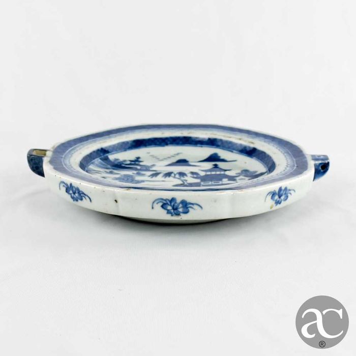 Prato "rechaud" porcelana chinesa, séc. XVIII Período Qianlong, Cantão