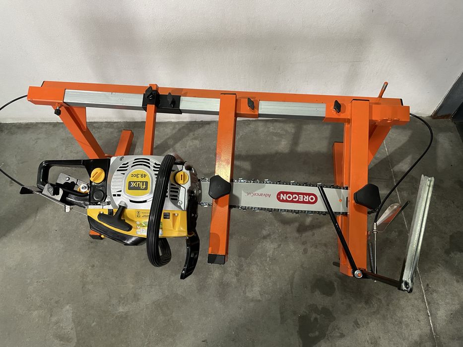 Cavalete para motosserra automatico
