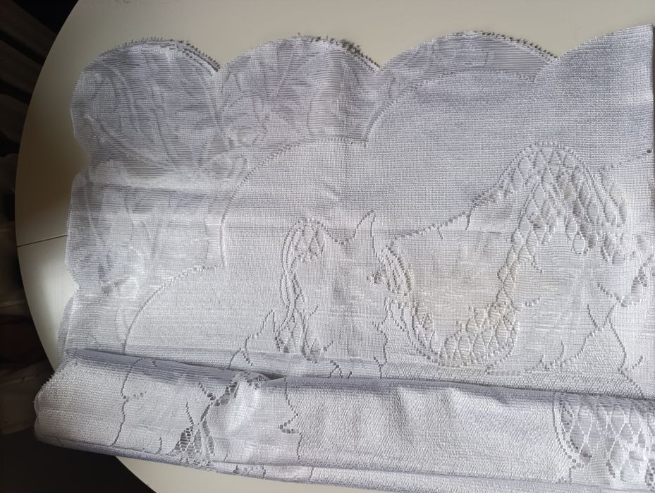 Obrus żakardowy, biały, 146 cm x 146 cm kwadrat