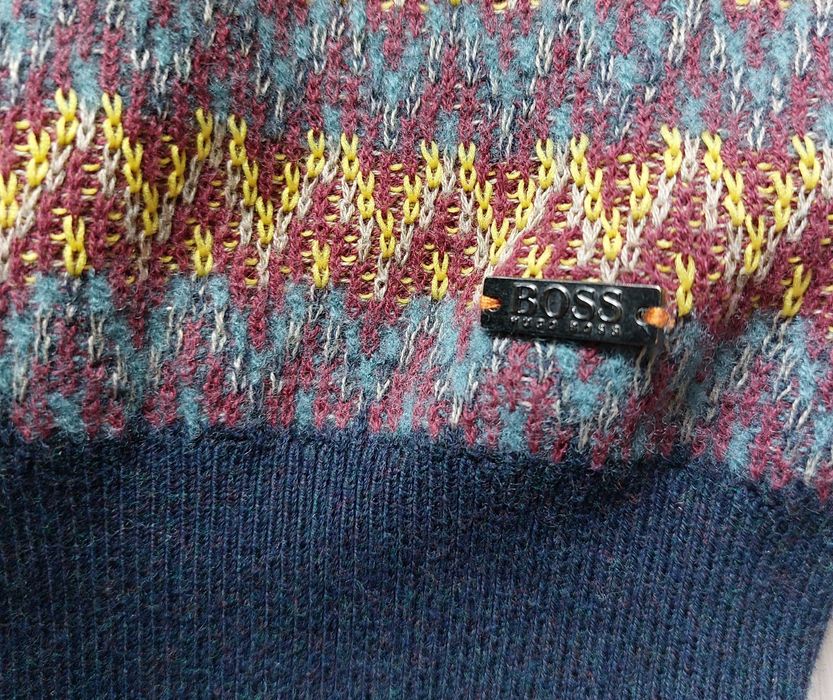 Hugo Boss nowy sweter męski r. M bawełna/wełna