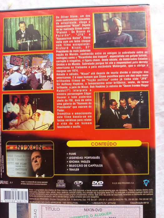 DVD.  Nixon-  Anthony Hopkins