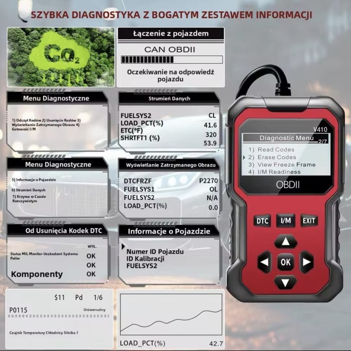 Skaner OBD2 nowy