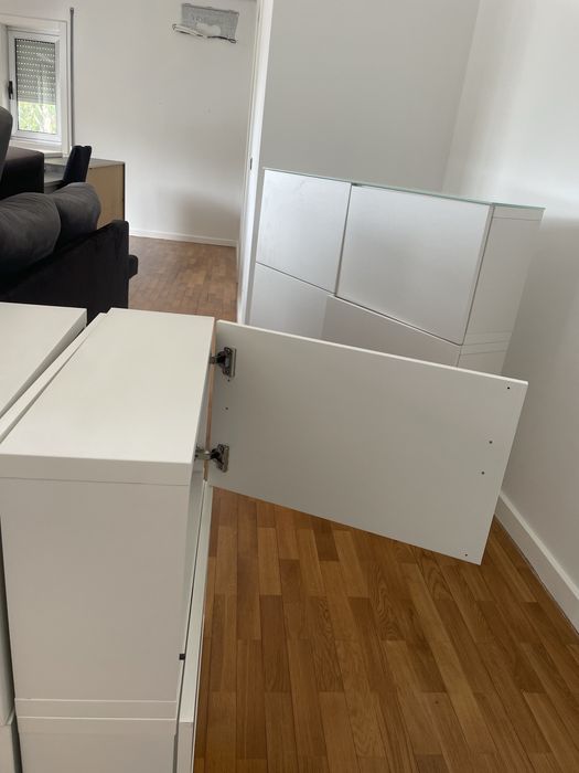 Armario parede Ikea Besta + Lappviken branco