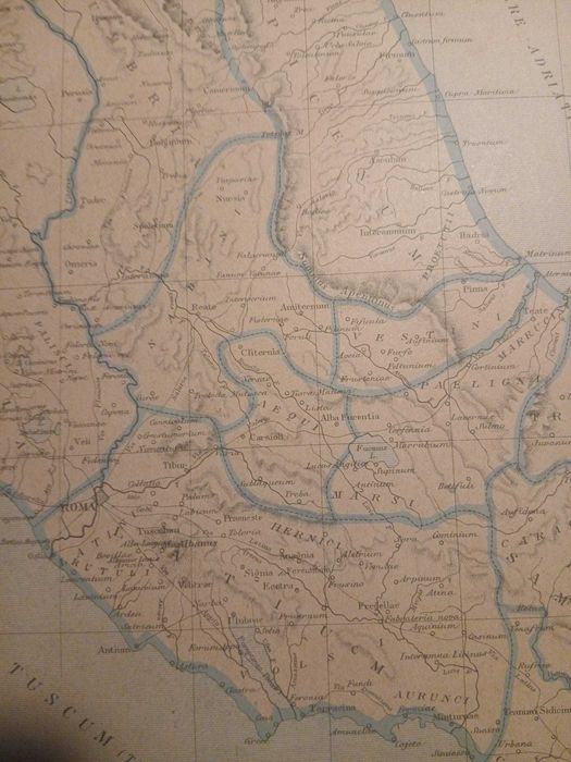 Mapa Latium (Final do Séc XIX, Início Séc XX)