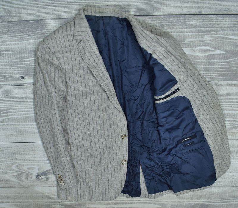 Suitsupply Szara Wełniana Marynarka Męska 24 Uk38 S