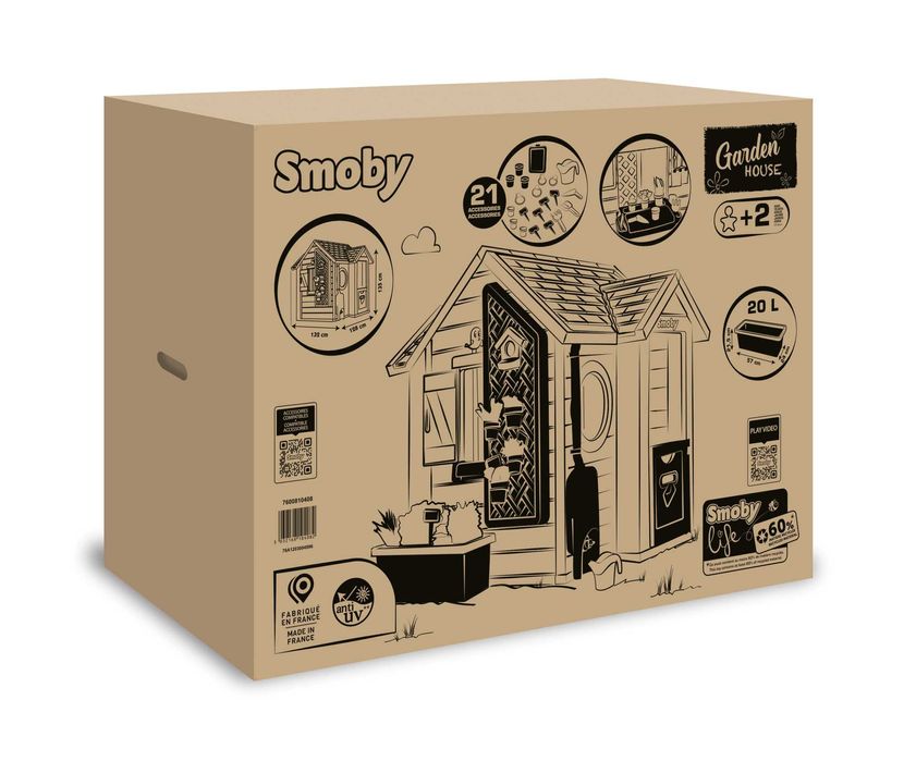 Будинок Smoby Life "Садовий" з кашпо та годівничкою (7600810408)