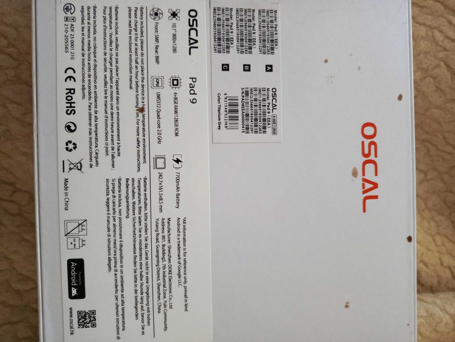 Tablet OSCAL Pad 9