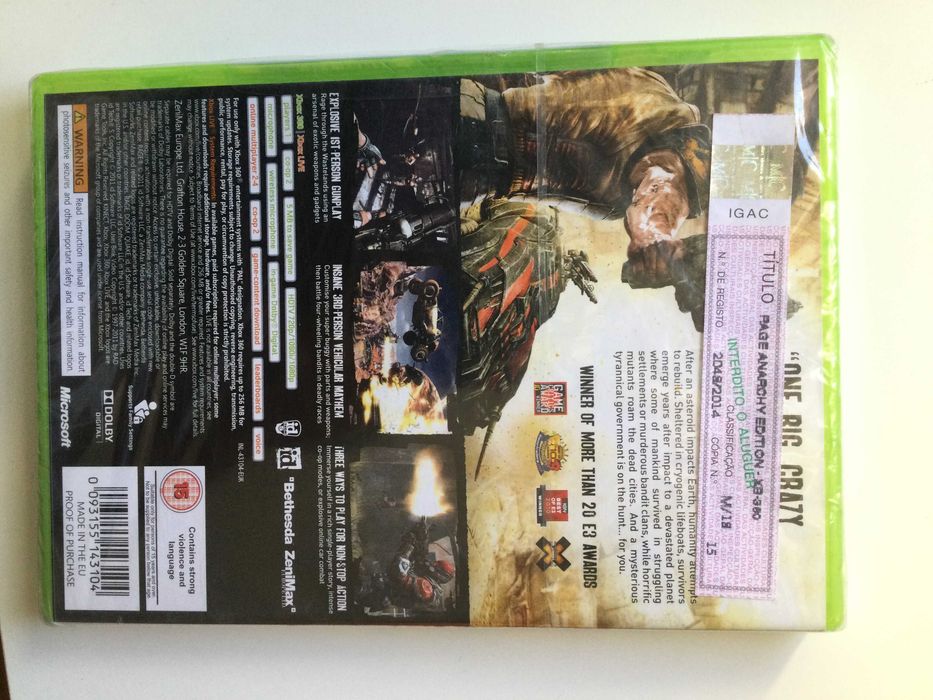 Xbox 360 - Rage Anarchy Edition (sealed)64171728771459121