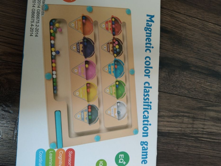 Tablica magnetyczna labirynt kulki sorter montessori dla dzieci gra zabawa