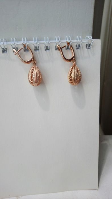 Серьги позолота _