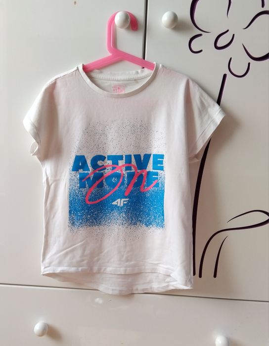 4F legginsy granatowe i koszulka wf