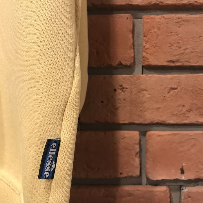 Vinatge bluza ellase boxy haft logo oversize unisex żółta pastelowa