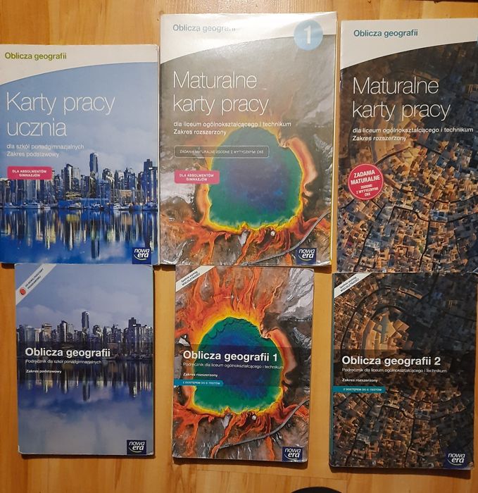 Oblicza geografii  i karty pracy