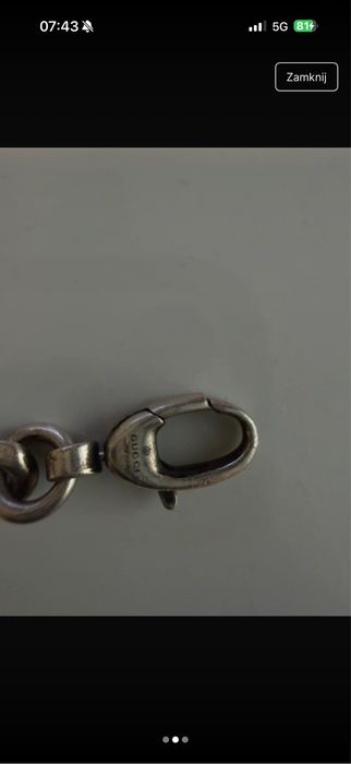 Bransoletka srebrna Gucci