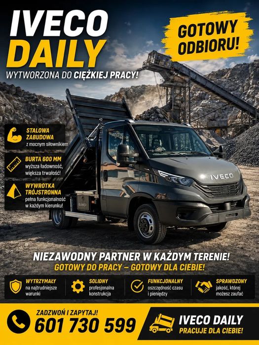 Iveco Daily  IVECO Daily z wywrotem 3 W, dostępność od ręki, rocznik 2026