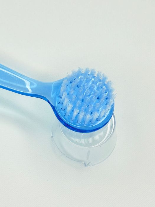 Szczoteczka do Pyłu Paznokci Manicure - Okrągła niebieska