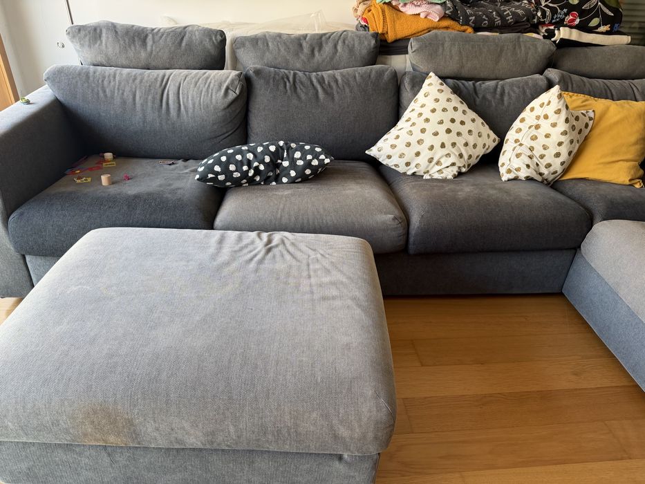 Sofa usado VIMLE IKEA preto/cinzento