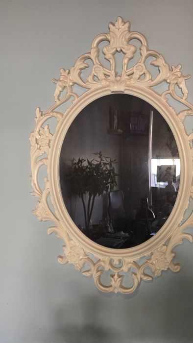 Espelho Oval Decorativo Estilo Barroco / Provençal – Moldura Trabalhada
