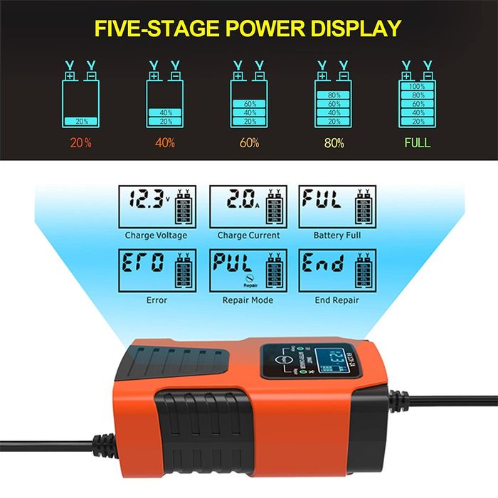 Carregador bateria automotivo 6v e 12v SELADO