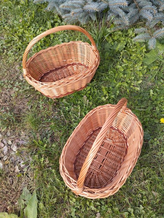Kosz wiklinowy na zakupy grzyby koszyk prezentowy piknikowy