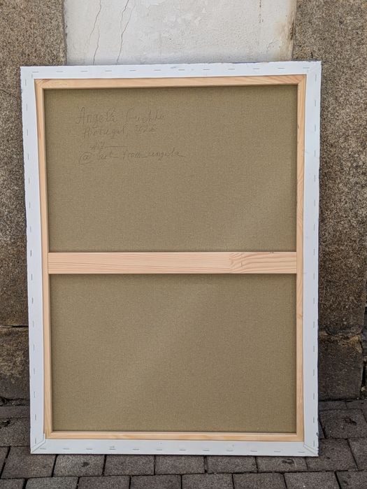 Quadro pintado a óleo, 80x60 cm