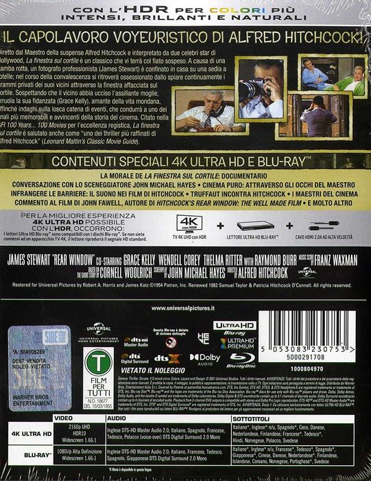 REAR WINDOW Okno na podwórze 4K+ Blu-Ray Steelbook POL