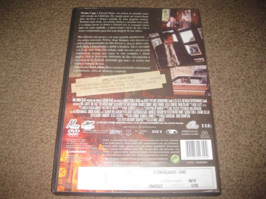 DVD "O Escolhido" com Nicolas Cage