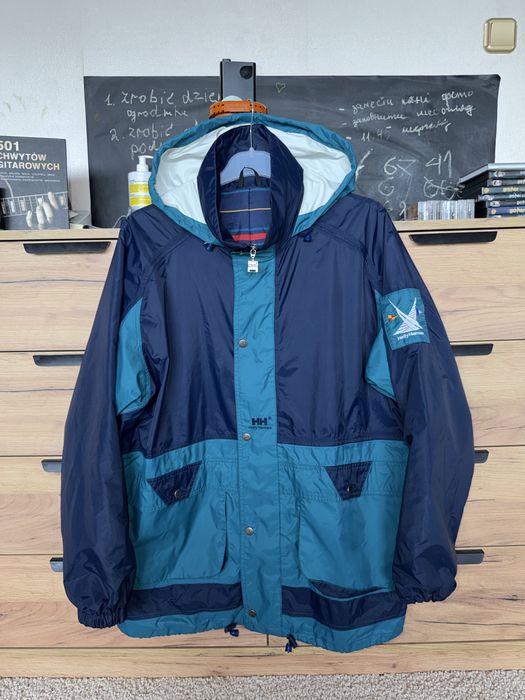 Kurtka Helly Hansen vintage retro niebieska Helly Tech M