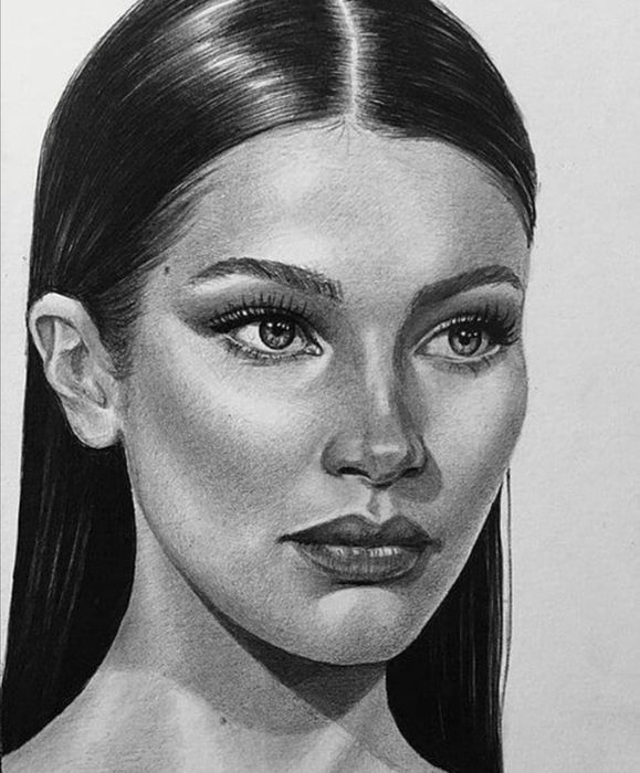 Портрет простым карандашем