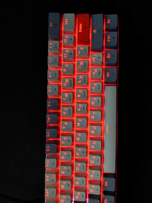 Клавіатура механічна дротова GamePro MK130R Hot-Swap Red Swich 60% RGB Black