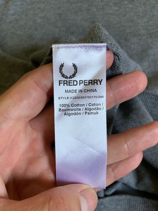 Крутейшая мужская кофта джемпер Fred Perry Jumper Gray оригинал
