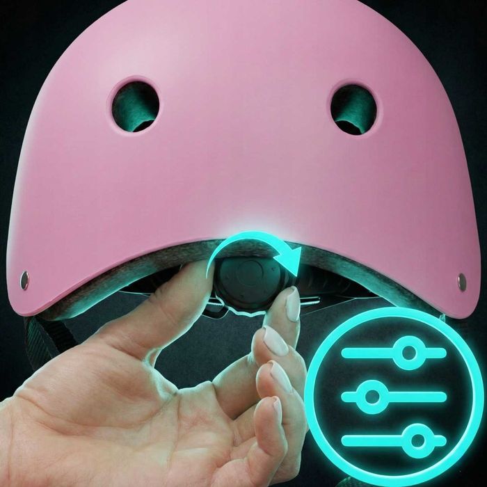 Kask rowerowy dziecięcy regulowany 52-56 cm