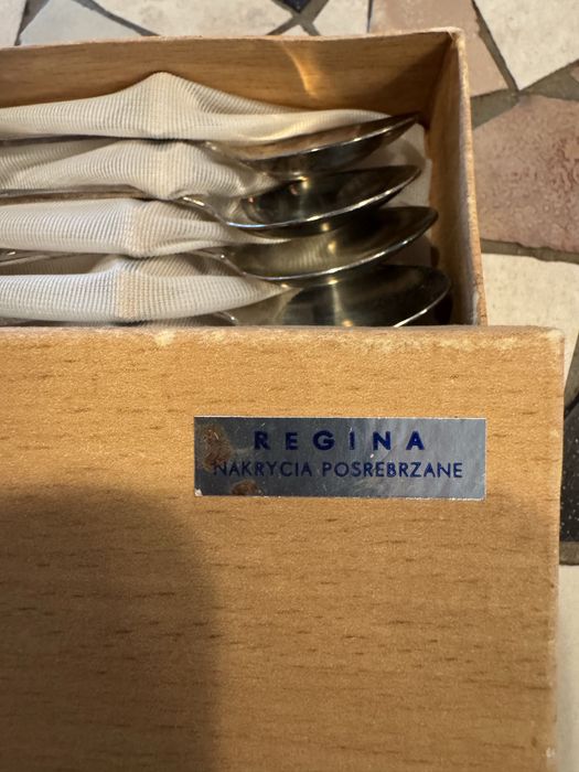 Łyżeczki Hefra wzór Regina - Posrebrzane Komplet 6 szt. Pudełko