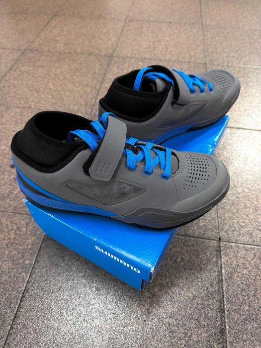 Sapatos Ciclismo Shimano SH-AM701 Cinza/Azul