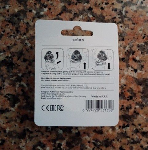 Cabeça de barbear de substituição ENCHEN BR-2 original. Nova na caixa.