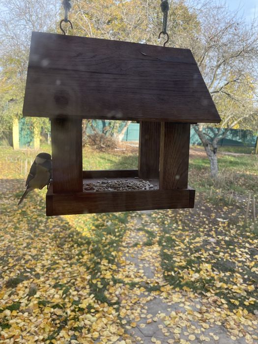 Годівничка для птахів деревʼяна (Дуб)