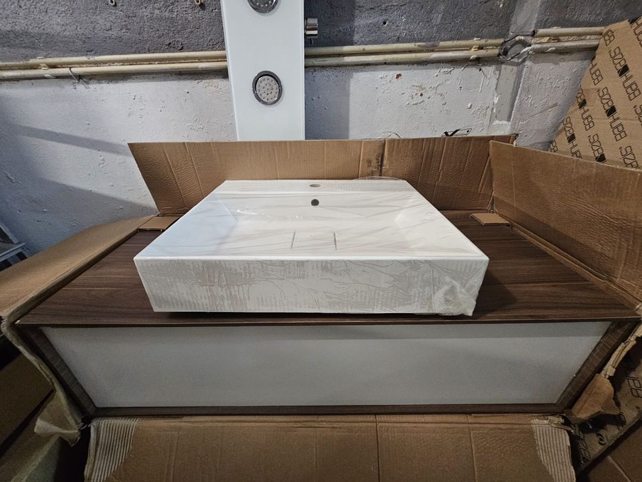Movel Casa Banho Novo 120x48 C/ Tampo e Lavatorio