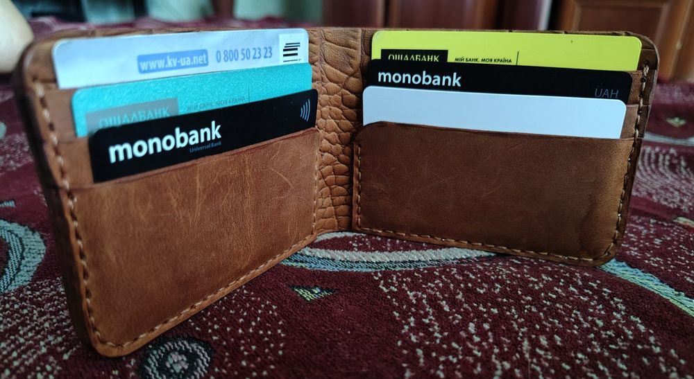 Кожаные мужские портмоне,,ручной работы