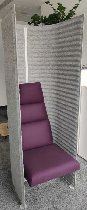 Fotel akustyczny  NOTI 1 os. fioletowy szary ok. 35 szt. WYPRZEDAŻ