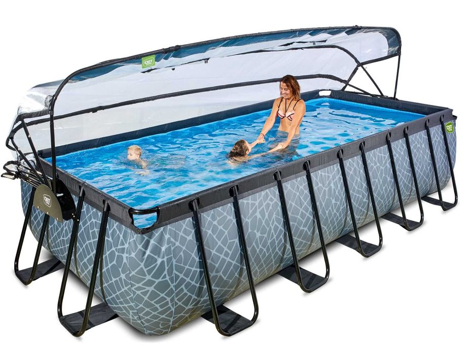 Басейн каркасний EXIT з куполом 540х250х122 см + тепловий насос