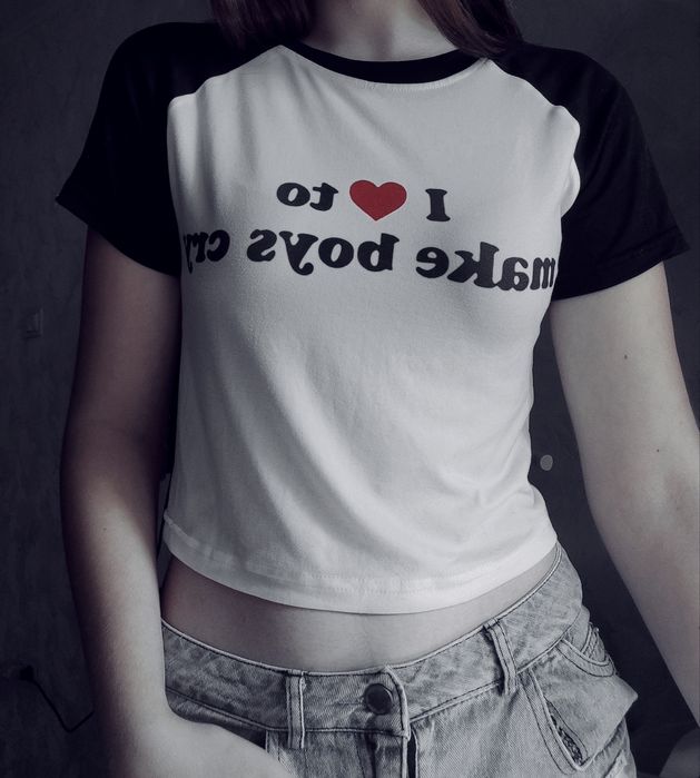 Y2k Топ з коротким рукавом. Жіночий одяг