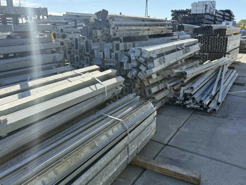 profile słupy używane ocynkowane 100x50x4 / 3,98m i 4,5m