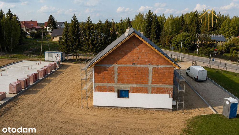 Dom z garażem Różnowo, fotowoltaika i pompa ciepła