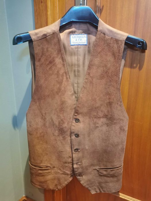 Colete de pele para homem
