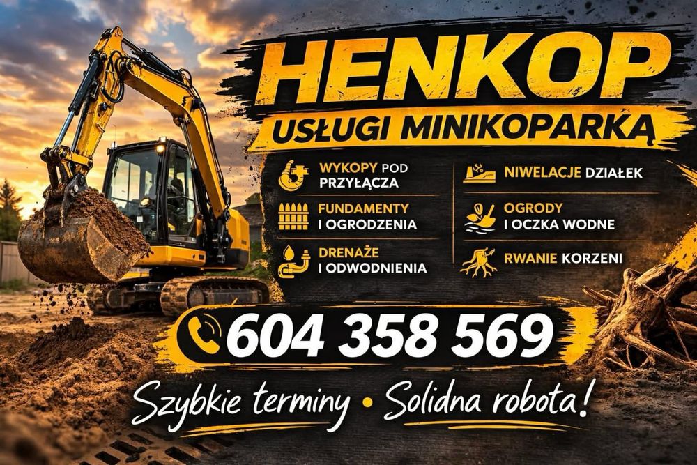 Usługi minikoparką śląsk