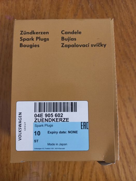 Оригінальні свічки запалювання Volkswagen, Skoda, Audi,  Seat