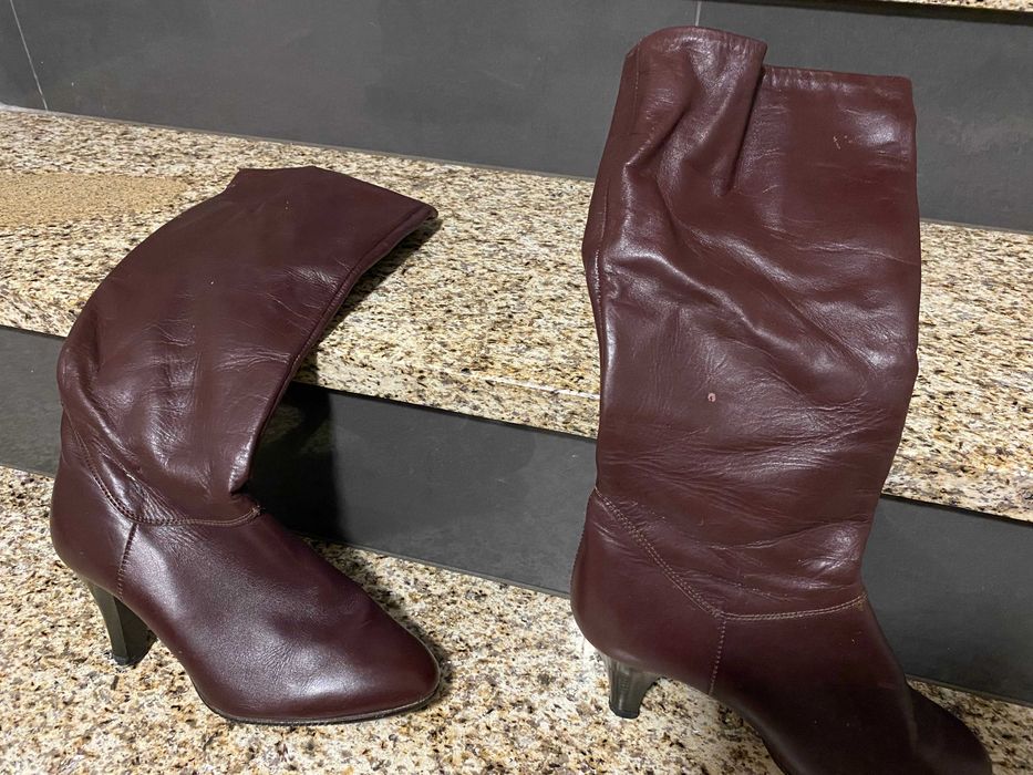 kozaki ,skóra naturalna,brąz,rozm.38