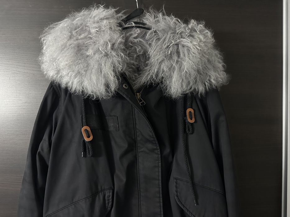 Куртка парка Лама, натуральне хутро