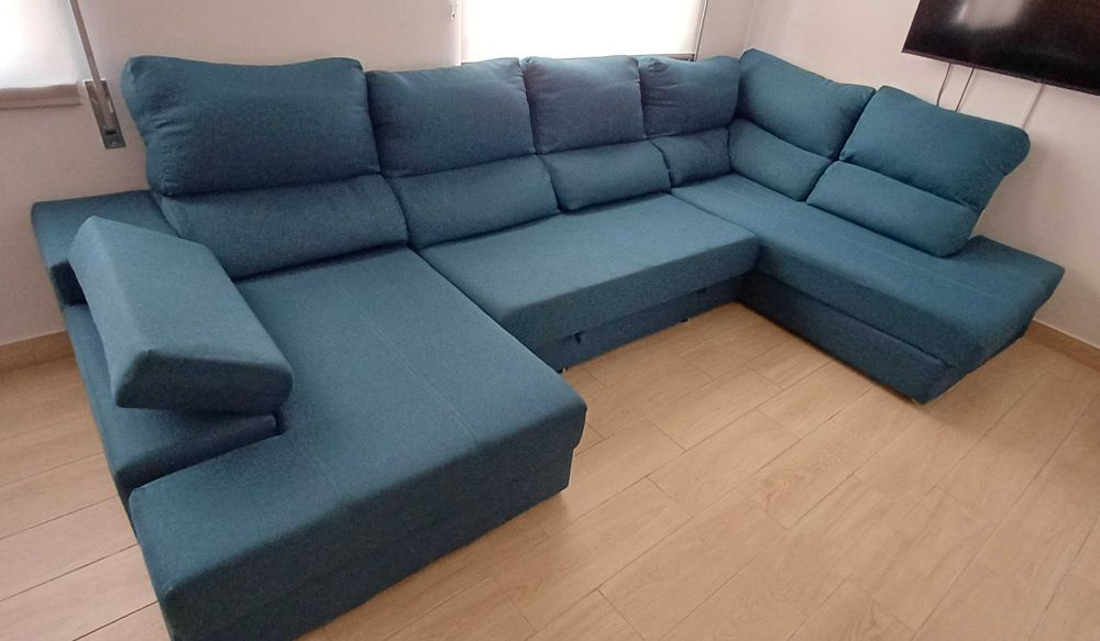 Sofá cama com 2 chaise longue